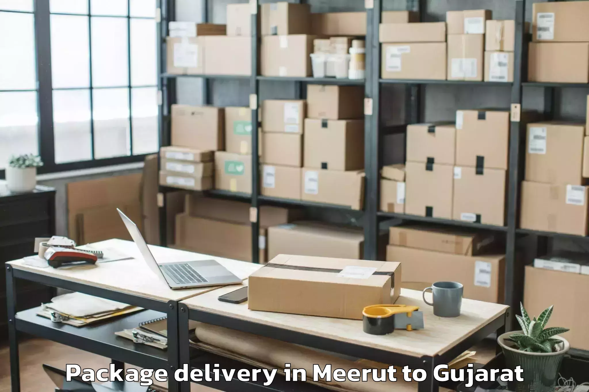 Hassle-Free Meerut to Khambhalia Package Delivery